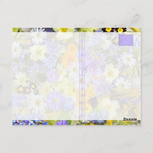 Ansichtkaart - Dank je - Bloem Briefkaart (Achterkant)