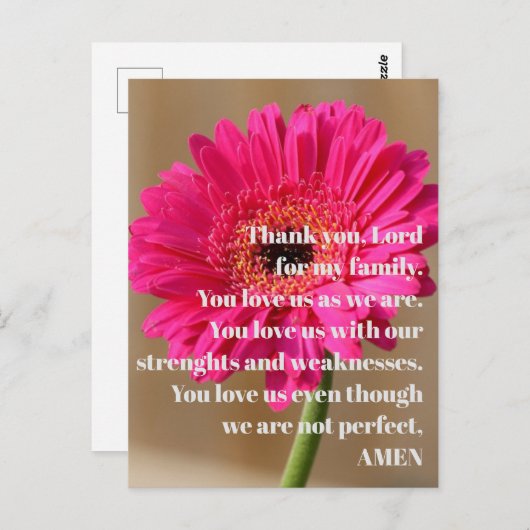 Ansichtkaart - Dank U Heer Briefkaart (Voorkant / Achterkant)