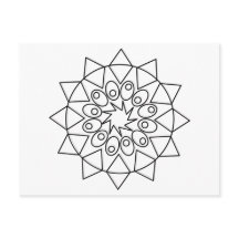 Ansichtkaart - Delicaat Mandala om in te kleuren
