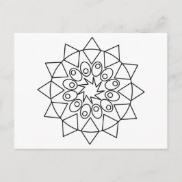 Ansichtkaart - Delicaat Mandala om in te kleuren Briefkaart