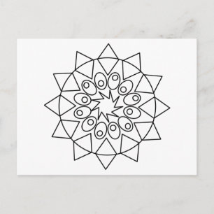 Ansichtkaart - Delicaat Mandala om in te kleuren Briefkaart
