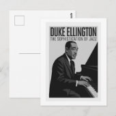 Ansichtkaart Duke Ellington - Jazz Piano Vintage  Briefkaart (Voorkant / Achterkant)