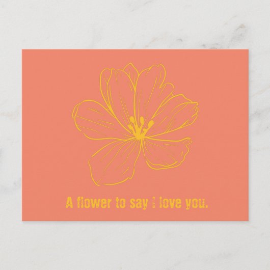 Ansichtkaart - Een gedachte om te zeggen dat ik va Briefkaart (Voorkant)