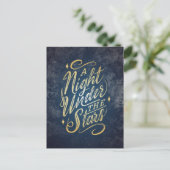 Ansichtkaart Een Nacht Onder de Sterren Uitnodiging Briefkaart (Staand voorkant)