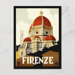 Ansichtkaart Firenze Italië Print Groeten Briefkaart