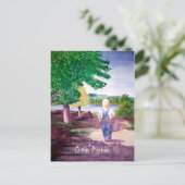 Ansichtkaart - Gaat vissen Briefkaart (Staand voorkant)