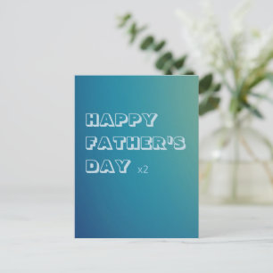 Ansichtkaart - Gay Vaderdag x2 Briefkaart