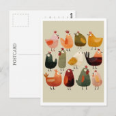 Ansichtkaart. Grappige Vogels Briefkaart (Voorkant / Achterkant)
