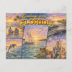 Ansichtkaart Groeten Uit Florida Briefkaart