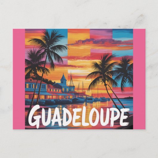 Ansichtkaart Guadeloupe Zonsondergang | Postcard Briefkaart (Voorkant)