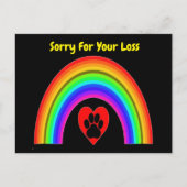 Ansichtkaart Hart Met Poot Regenboog Gecondoleerd  Briefkaart (Voorkant)
