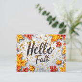 Ansichtkaart Herfst Groet Ontwerp Briefkaart (Staand voorkant)