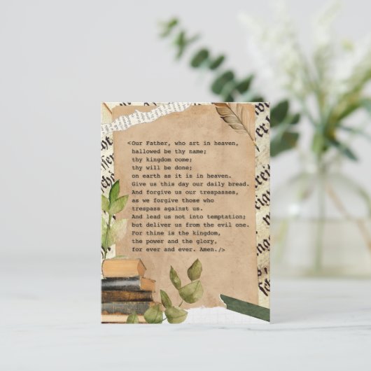 Ansichtkaart - Het Onze Vader Briefkaart (Staand voorkant)