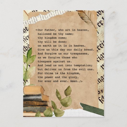 Ansichtkaart - Het Onze Vader Briefkaart (Voorkant)