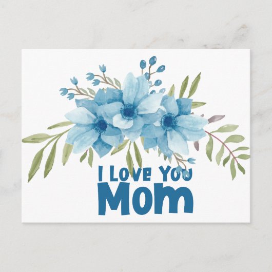 Ansichtkaart houdt van mama briefkaart (Voorkant)