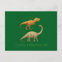 Ansichtkaart - Ik hou van dinosauriërs