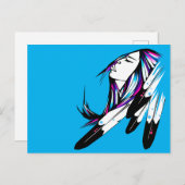 Ansichtkaart Inheemse Amerikaanse vrouw Briefkaart (Voorkant / Achterkant)