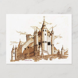 Ansichtkaart - Kasteel in Spanje (sepia) Briefkaart