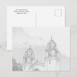 Ansichtkaart - Kerkklokkentorens om in te kleuren Briefkaart