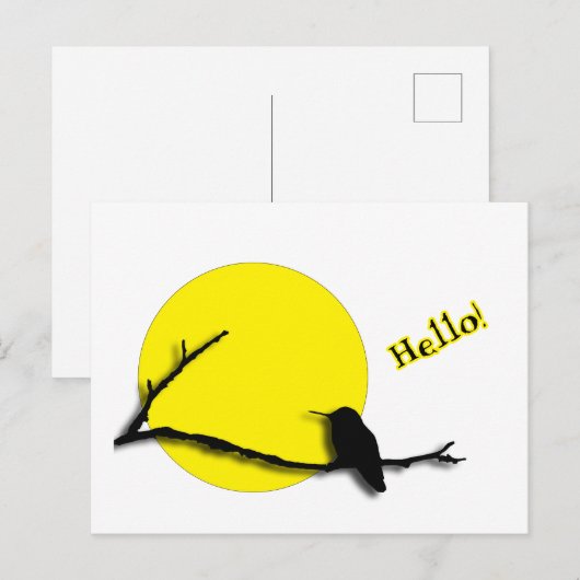 Ansichtkaart - Kolibrie Groeten Briefkaart (Voorkant / Achterkant)