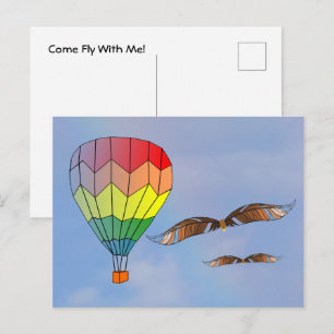 Ansichtkaart - Kom vlieg met mij mee Briefkaart