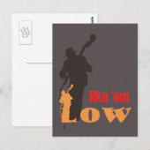 ansichtkaart - Like 'em Low (double bass) Briefkaart (Voorkant / Achterkant)
