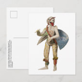 Ansichtkaart - Masker figuur "Bertchen" B (wit) Briefkaart (Voorkant / Achterkant)