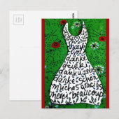 ansichtkaart met dankjewel briefkaart (Voorkant / Achterkant)