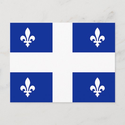 Ansichtkaart met de vlag van Quebec, Canada Briefkaart (Voorkant)