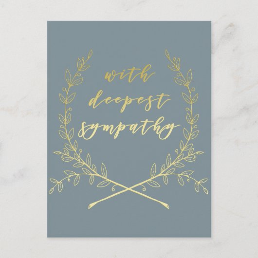 Ansichtkaart met diepste medeleven briefkaart (Voorkant)