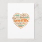 Ansichtkaart met een Woordwolk Briefkaart (Voorkant)