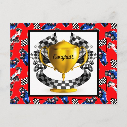 Ansichtkaart met felicitaties briefkaart (Voorkant)