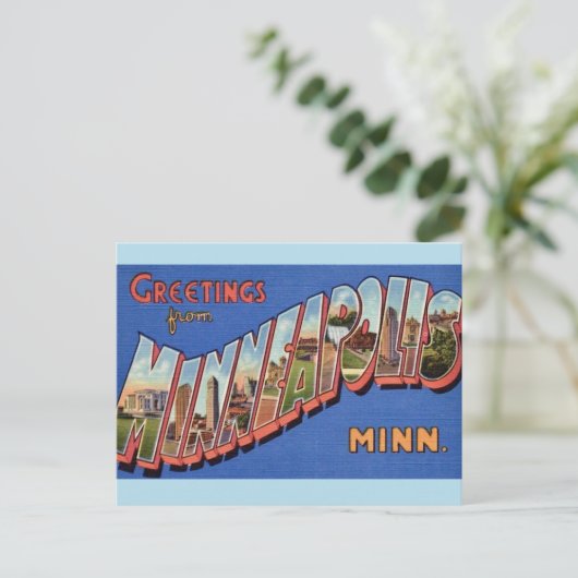 Ansichtkaart met groeten uit Minneapolis Briefkaart (Staand voorkant)