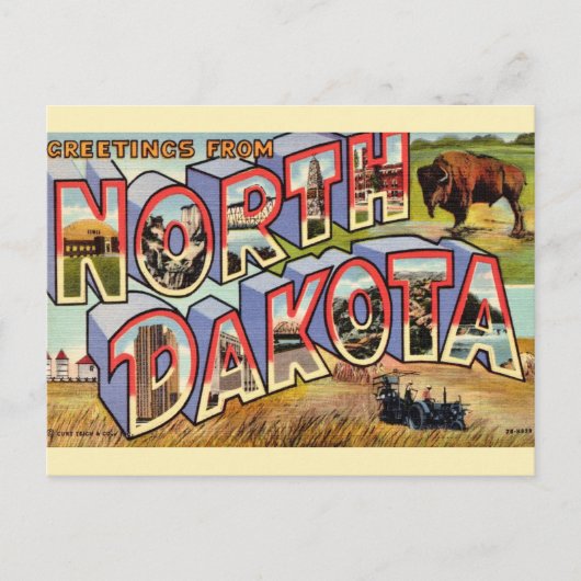 Ansichtkaart met groeten uit North Dakota Briefkaart (Voorkant)