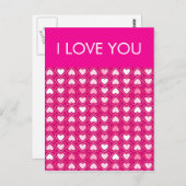 Ansichtkaart met harten briefkaart (Voorkant / Achterkant)