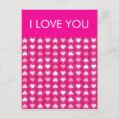 Ansichtkaart met harten briefkaart (Voorkant)