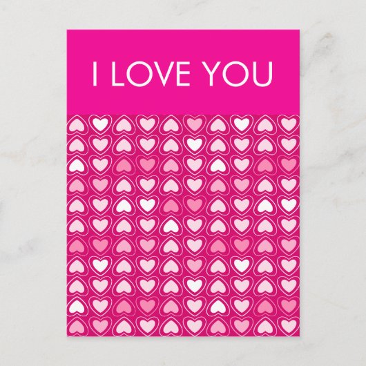 Ansichtkaart met harten briefkaart (Voorkant)