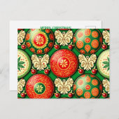 Ansichtkaart met Kerstbal Illustratie Feestdagenkaart (Voorkant / Achterkant)