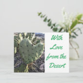 Ansichtkaart met liefs uit de woestijn kaart (Staand voorkant)