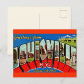 Ansichtkaart met Louisville KY-groet Briefkaart (Voorkant / Achterkant)