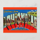 Ansichtkaart met Louisville KY-groet Briefkaart (Voorkant)