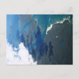 Ansichtkaart met luchtfoto van eiland briefkaart