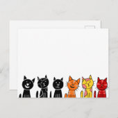 Ansichtkaart met malle katjes briefkaart (Voorkant / Achterkant)