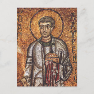 Ansichtkaart met orthodoxe mozaïekkunstprint van S Feestdagenkaart