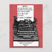 Ansichtkaart met oude schrijfmachine uitnodiging briefkaart (Voorkant)
