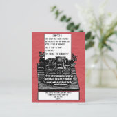 Ansichtkaart met oude schrijfmachine uitnodiging briefkaart (Staand voorkant)
