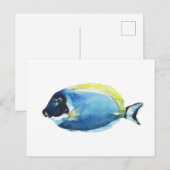 Ansichtkaart met poederblauwe tang briefkaart (Voorkant / Achterkant)