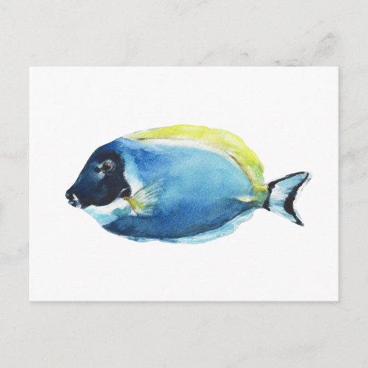 Ansichtkaart met poederblauwe tang briefkaart (Voorkant)