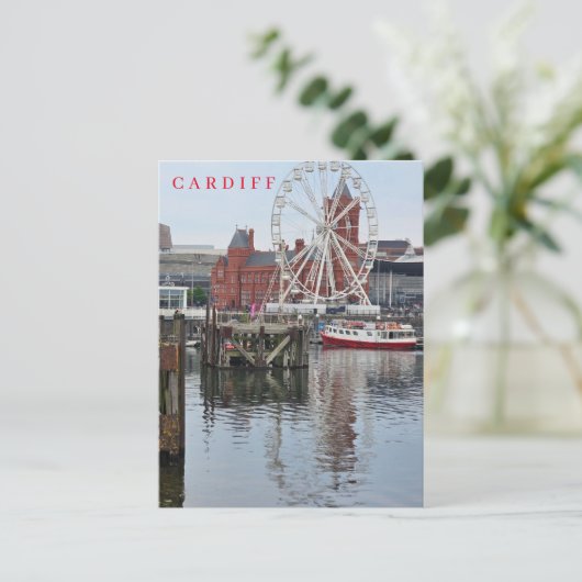 Ansichtkaart met uitzicht op het reuzenrad in Card Briefkaart (Staand voorkant)