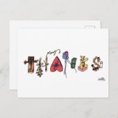 Ansichtkaart met veel dank briefkaart (Voorkant / Achterkant)